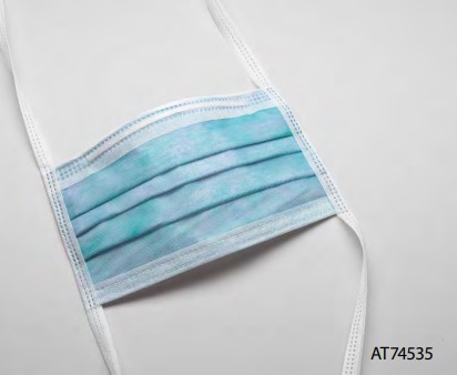 Mask Surgical Anti-fog Foam, Pleated, Tie Closure, One Size Fits Most, Blue, NonSterile, ASTM Level 3 Adult (50/BX 6BX/CS) by Cardinal  ID AT74535